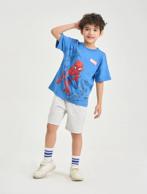 Bộ quần áo bé trai cotton USA in hình Spiderman