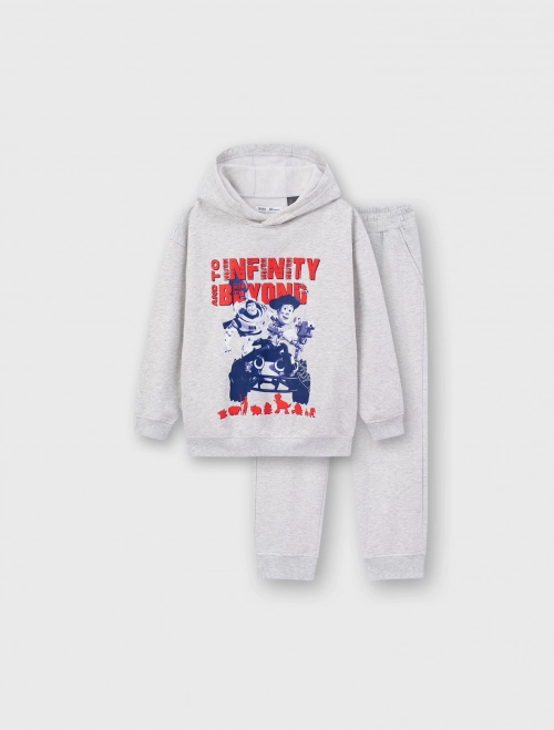 Bộ quần áo nỉ cào lông bé trai in hình Pixar Charater