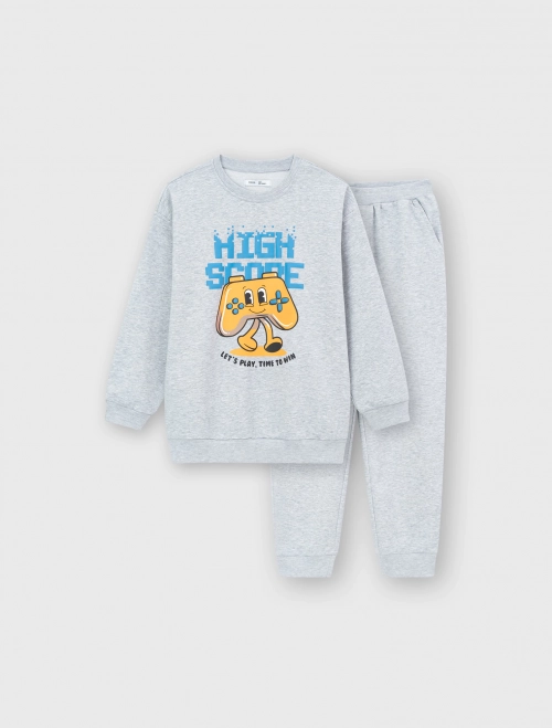 Bộ quần áo nỉ bé trai có hình in