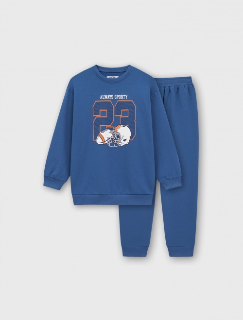 Bộ quần áo nỉ bé trai có hình in