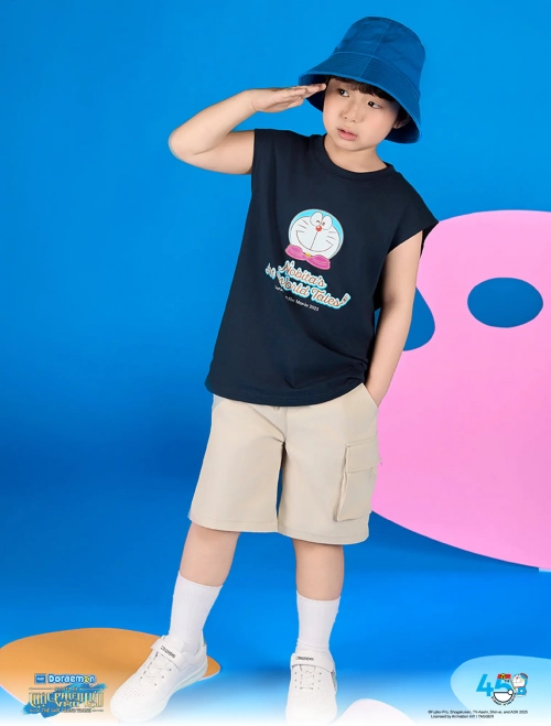 Áo sát nách bé trai in hình Doraemon