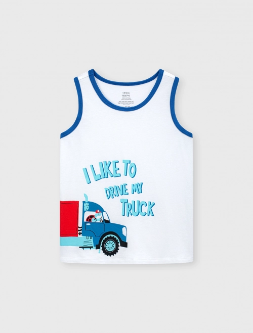 Áo ba lỗ bé trai có hình in