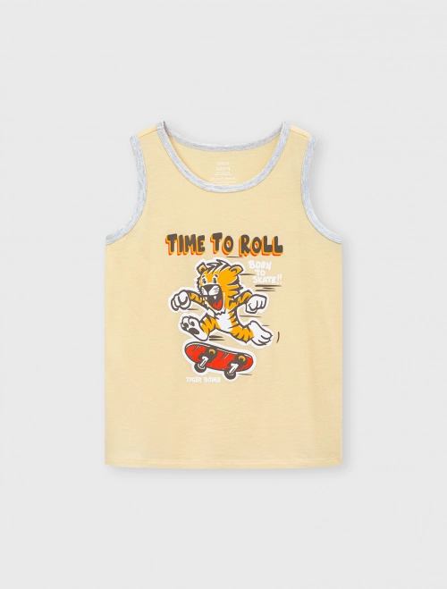 Áo ba lỗ bé trai có hình in