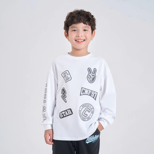 Áo phông bé trai dài tay cotton USA