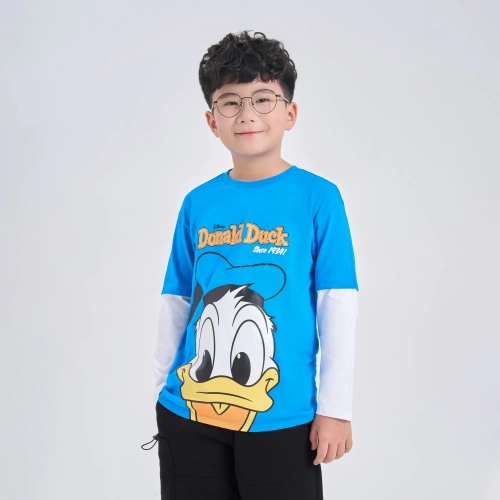 Áo phông bé trai cotton USA dài tay in Mickey & Friends