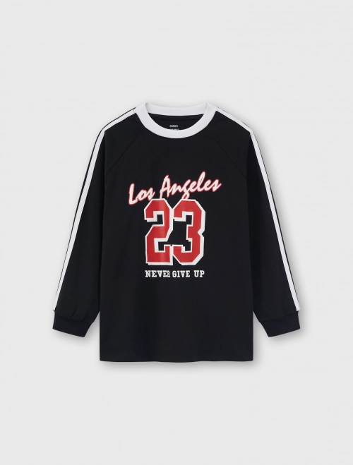 Áo phông bé trai cotton USA dài tay có hình in