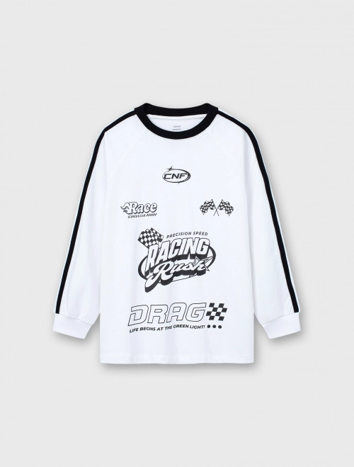 Áo phông bé trai cotton USA dài tay có hình in