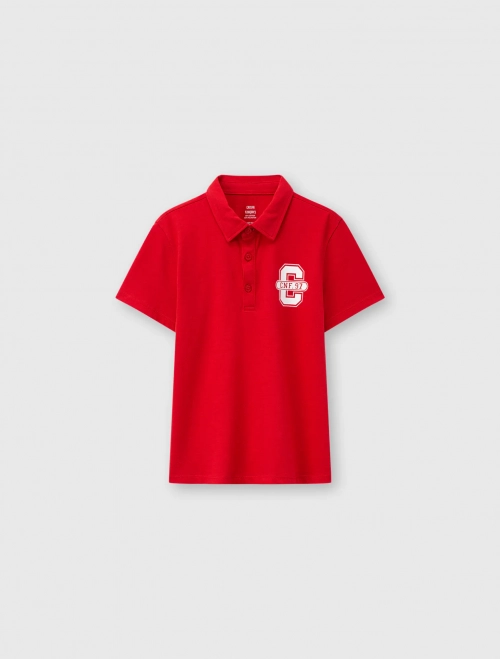 Áo polo bé trai cotton USA có hình in