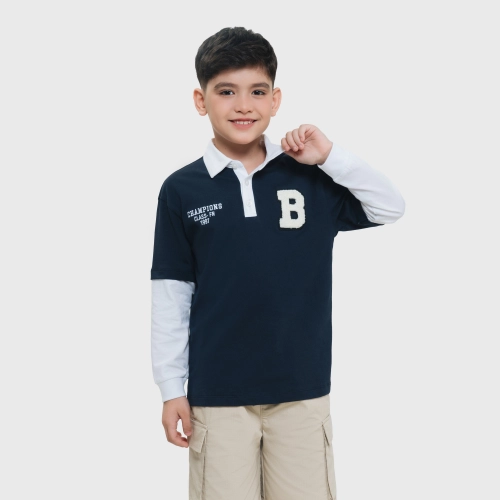 Áo polo bé trai cotton USA có hình in