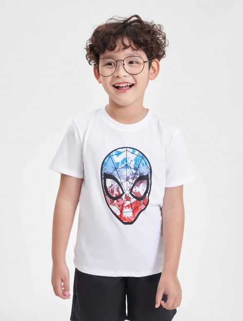 Áo phông bé trai cotton in hình Spiderman