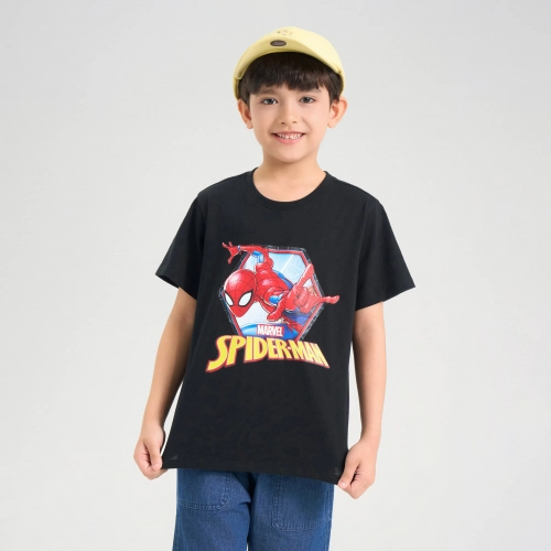 Áo phông bé trai cotton USA in hình Spiderman