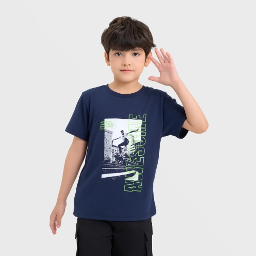 Áo phông bé trai cotton USA có hình in