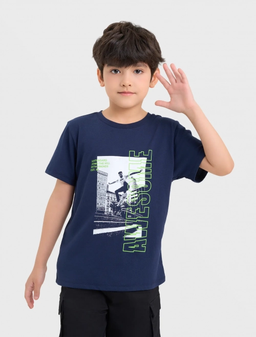 Áo phông bé trai cotton USA có hình in