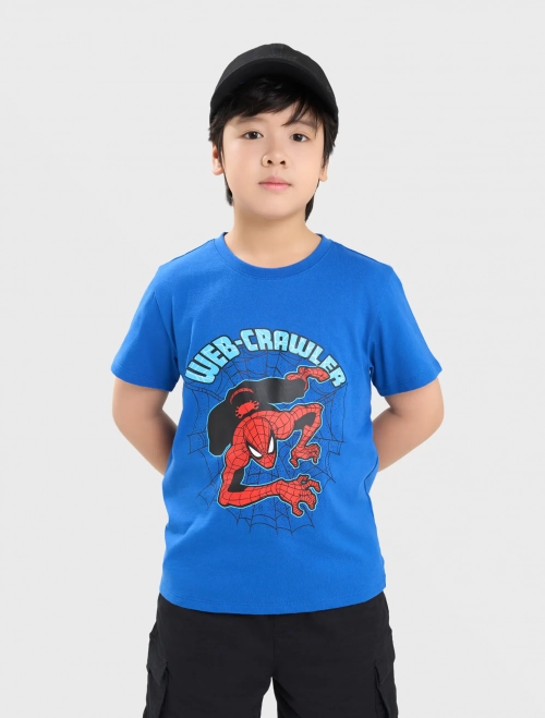 Áo phông bé trai cotton USA in hình Spiderman