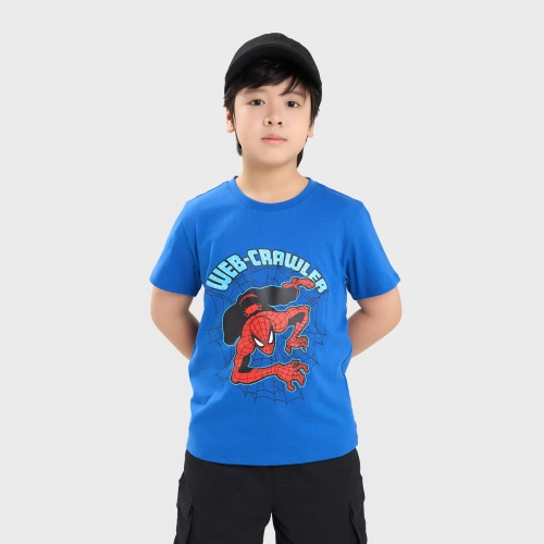 Áo phông bé trai cotton USA in hình Spiderman