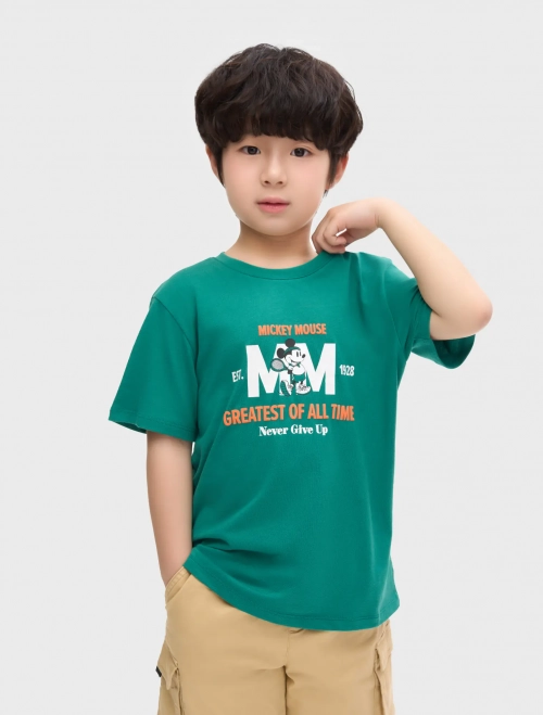 Áo phông bé trai cotton USA in hình Mickey