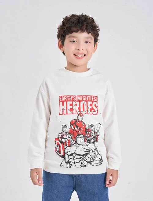 Áo nỉ bé trai dài tay in hình Avenger