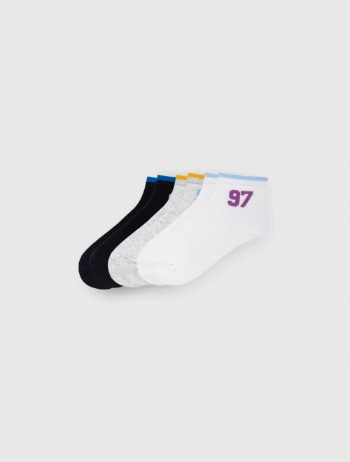 Combo 3 đôi tất unisex trẻ em cổ cao kháng khuẩn