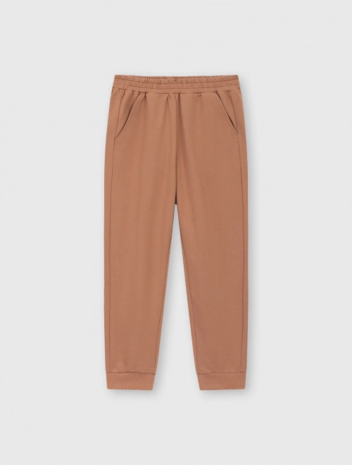 Quần nỉ unisex trẻ em basic có túi bo gấu