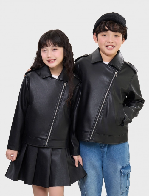 Áo khoác da unisex trẻ em