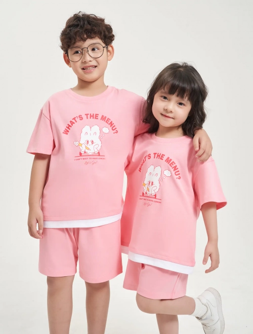 Bộ quần áo unisex trẻ em cộc tay quần soóc