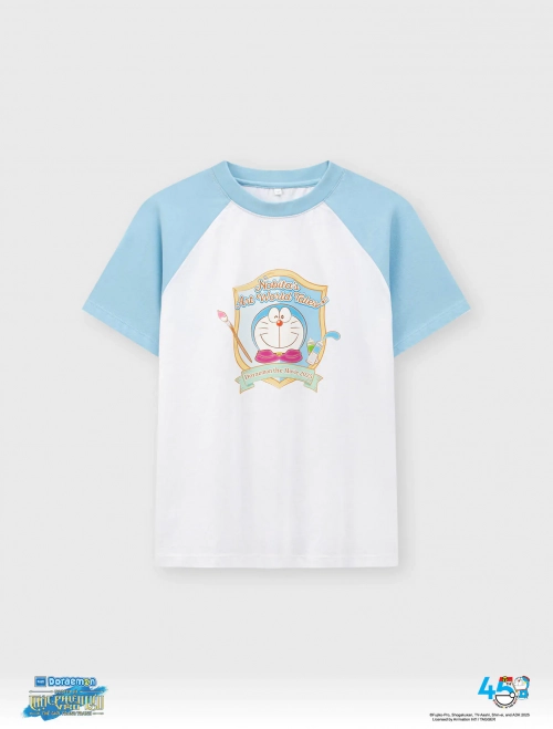 Áo phông unisex trẻ em in hình Doraemon