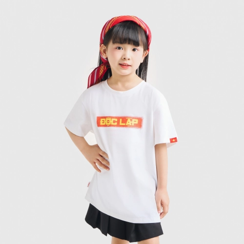 Áo phông unisex trẻ em Độc Lập - Tự do - Hạnh phúc