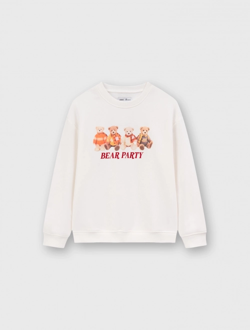 Áo nỉ cào bông unisex trẻ em có hình in