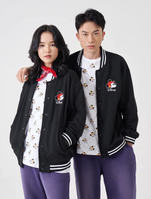 Áo khoác nỉ unisex người lớn in hình Mickey