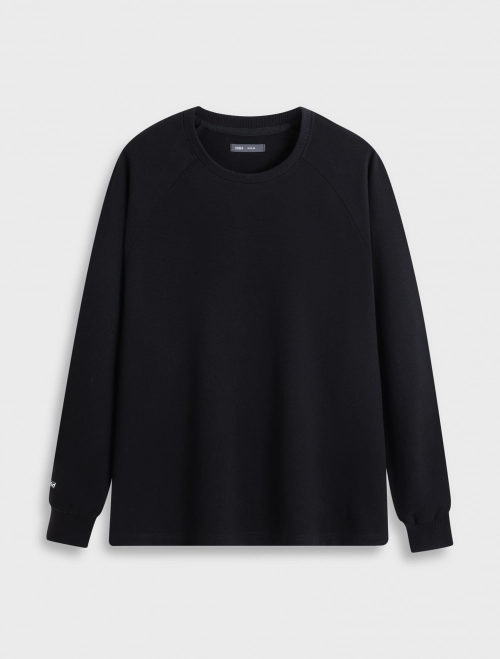 Áo phông dài tay unisex người lớn vải waffle