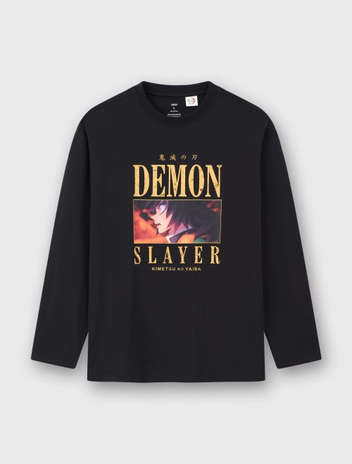 Áo phông unisex người lớn cotton USA hình in Demon Slayer