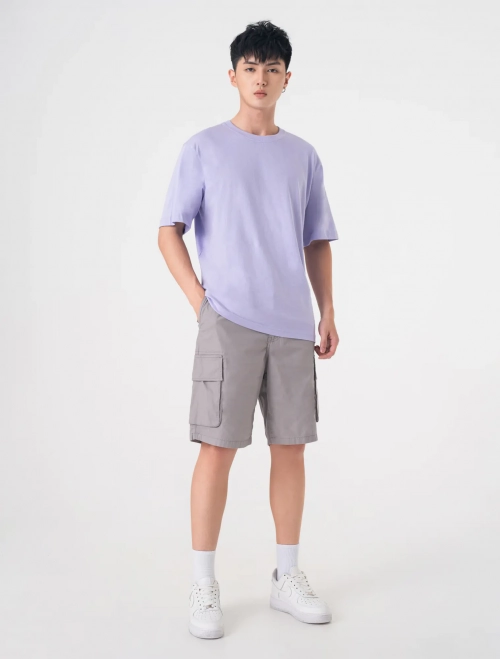 Áo phông người lớn cotton cổ tròn cộc tay dáng suông unisex