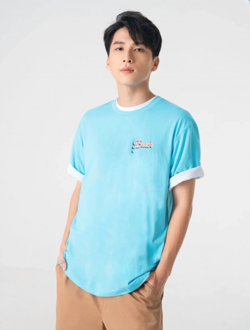 Áo phông người lớn cotton có hình in dáng rộng