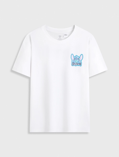 Áo phông unisex người lớn in hình Stitch