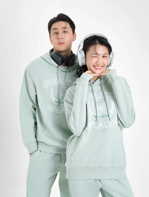 Áo nỉ unisex người lớn cotton USA có hình in