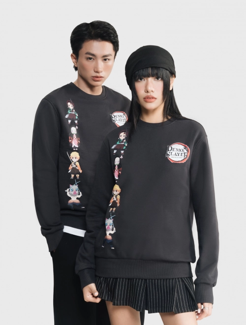 Áo phông unisex người lớn cotton USA hình in Demon Slayer