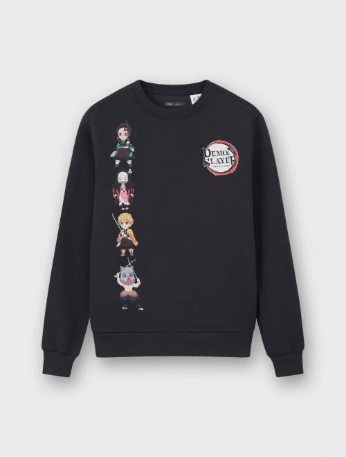 Áo nỉ cào lông unisex người lớn hình in Demon Slayer