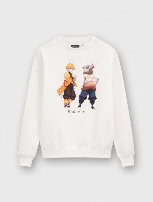 Áo nỉ cào lông unisex người lớn hình in Demon Slayer