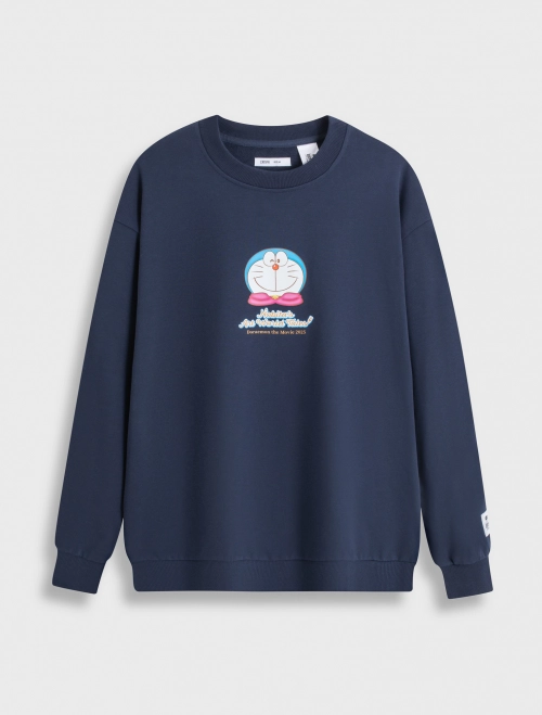 Áo nỉ unisex người lớn in hình Doraemon