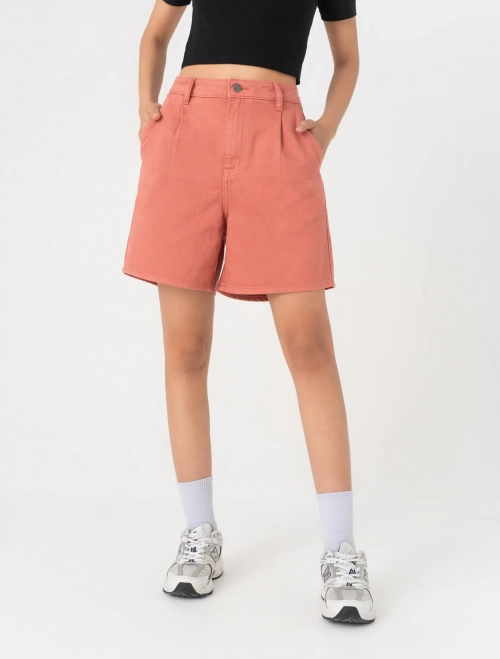 Quần soóc nữ cotton dáng suông