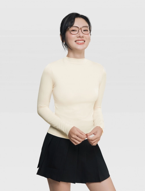 Áo body giữ ấm nữ cào bông cổ lửng