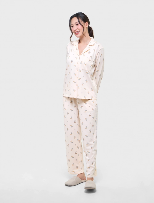 Bộ pyjama nữ dài tay hoạ tiết | Oeko-Tex