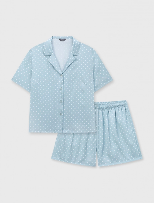 Bộ pyjama nữ sateen in họa tiết