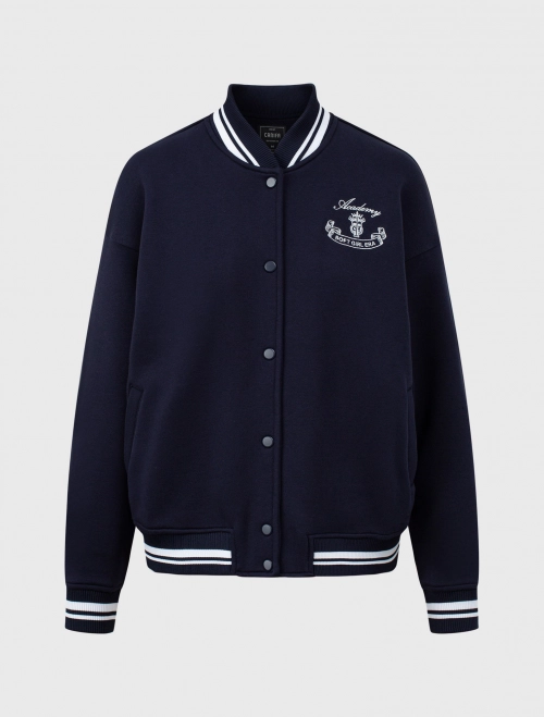 Áo khoác nỉ bomber nữ cào bông