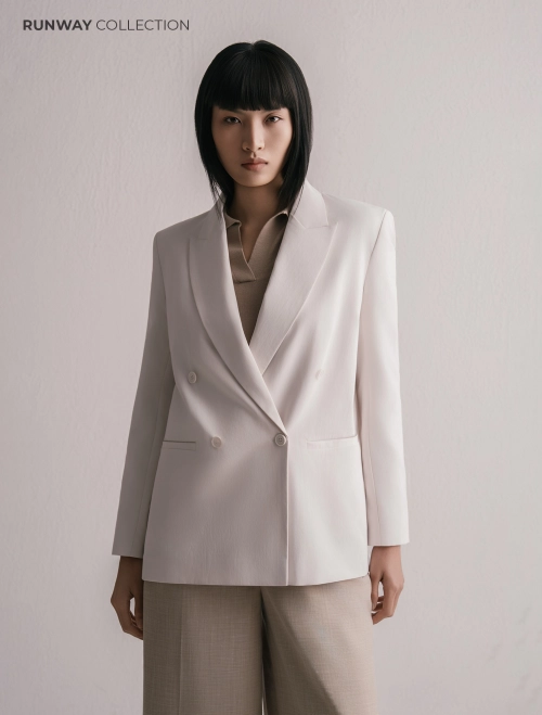 Áo Blazer Đắp Chéo Nữ