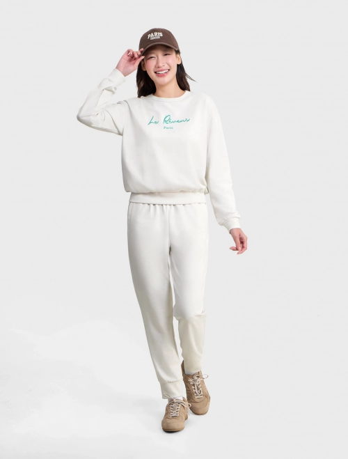 Bộ quần áo nữ cotton USA có hình in