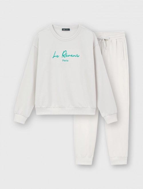 Bộ quần áo nữ cotton USA có hình in