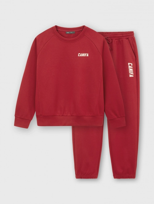 Bộ quần áo nỉ nữ có hình in