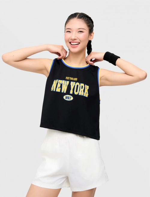 Áo ba lỗ active nữ có hình in