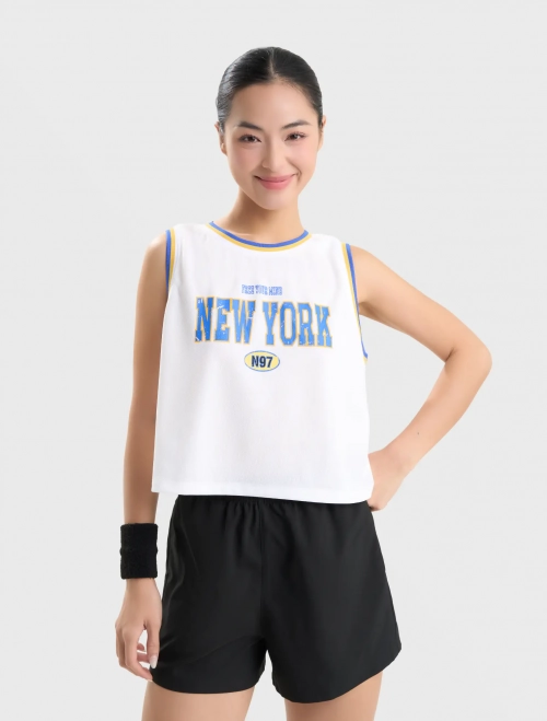 Áo ba lỗ active nữ có hình in